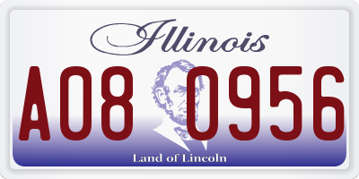 IL license plate A080956