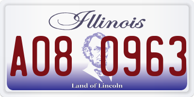 IL license plate A080963