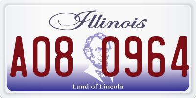 IL license plate A080964