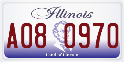 IL license plate A080970