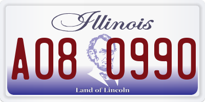 IL license plate A080990