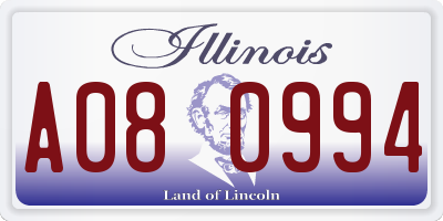 IL license plate A080994
