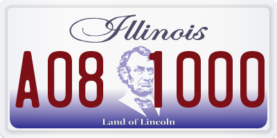 IL license plate A081000