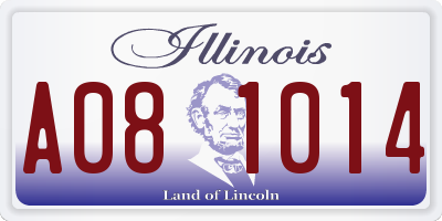 IL license plate A081014