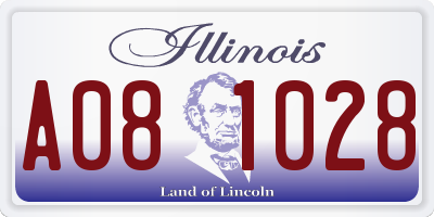 IL license plate A081028
