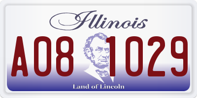 IL license plate A081029