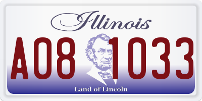 IL license plate A081033