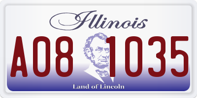 IL license plate A081035