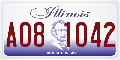 IL license plate A081042