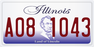 IL license plate A081043