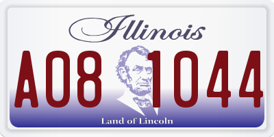 IL license plate A081044