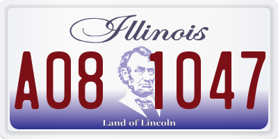 IL license plate A081047