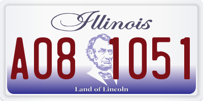IL license plate A081051