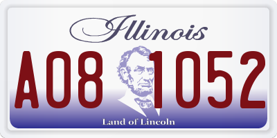 IL license plate A081052