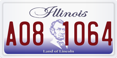 IL license plate A081064