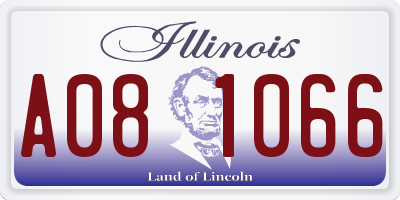 IL license plate A081066