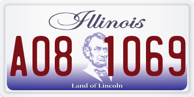 IL license plate A081069