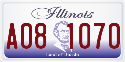 IL license plate A081070