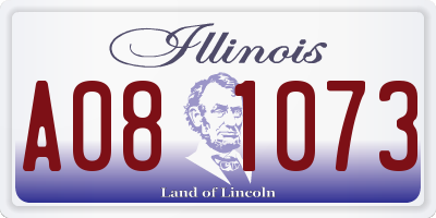 IL license plate A081073