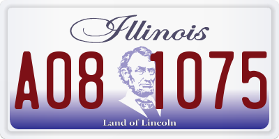 IL license plate A081075