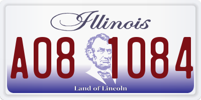 IL license plate A081084