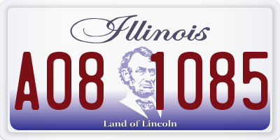 IL license plate A081085