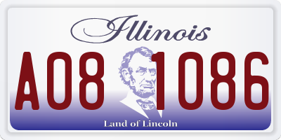 IL license plate A081086