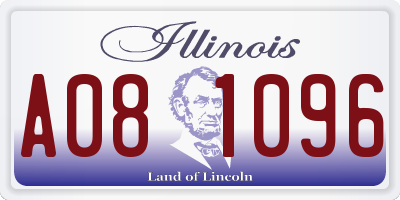 IL license plate A081096