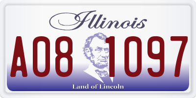 IL license plate A081097