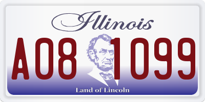 IL license plate A081099