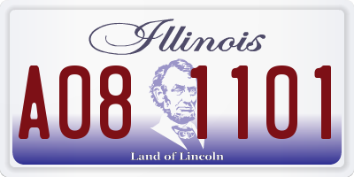 IL license plate A081101