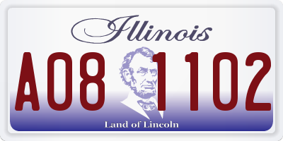 IL license plate A081102