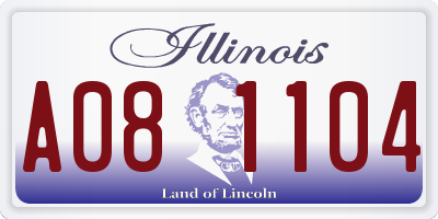 IL license plate A081104