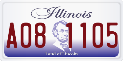 IL license plate A081105