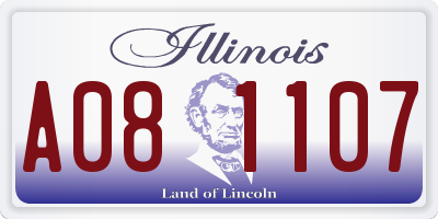 IL license plate A081107
