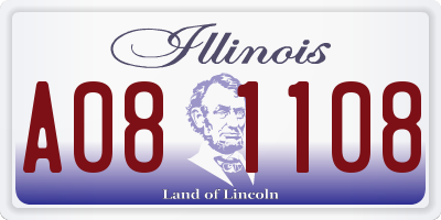 IL license plate A081108