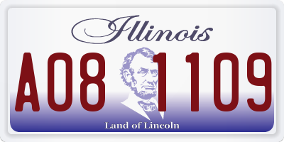 IL license plate A081109