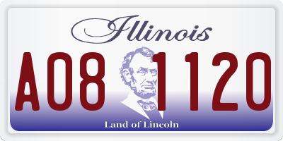 IL license plate A081120