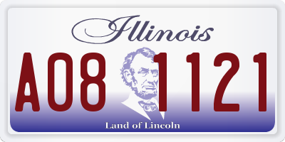IL license plate A081121