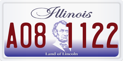 IL license plate A081122