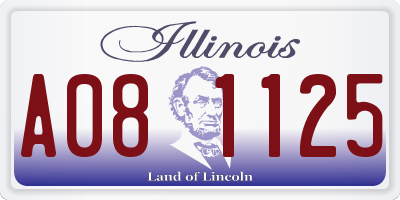 IL license plate A081125