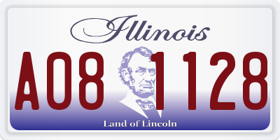 IL license plate A081128