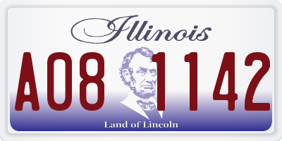IL license plate A081142
