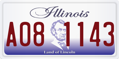 IL license plate A081143