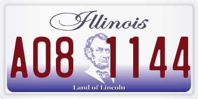 IL license plate A081144