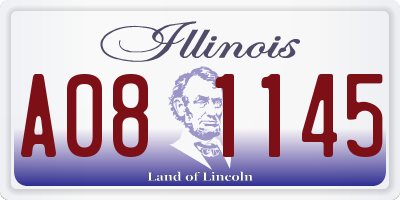 IL license plate A081145