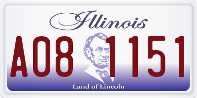 IL license plate A081151