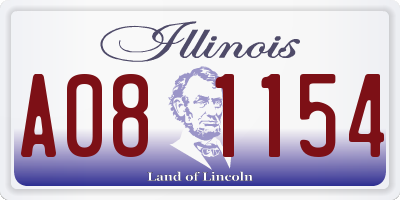 IL license plate A081154