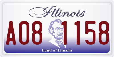 IL license plate A081158