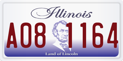 IL license plate A081164